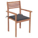 Garden Chairs 4 Pcs with Anthracite Cushions Solid Teak