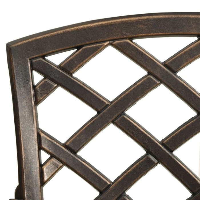 Garden Chairs 4 Pcs Cast Aluminium Bronze Toppio