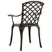 Garden Chairs 4 Pcs Cast Aluminium Bronze Toppio