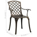 Garden Chairs 4 Pcs Cast Aluminium Bronze Toppio