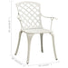 Garden Chairs 4 Pcs Cast Aluminium White Toppip
