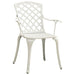 Garden Chairs 4 Pcs Cast Aluminium White Toppip