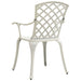 Garden Chairs 4 Pcs Cast Aluminium White Toppip