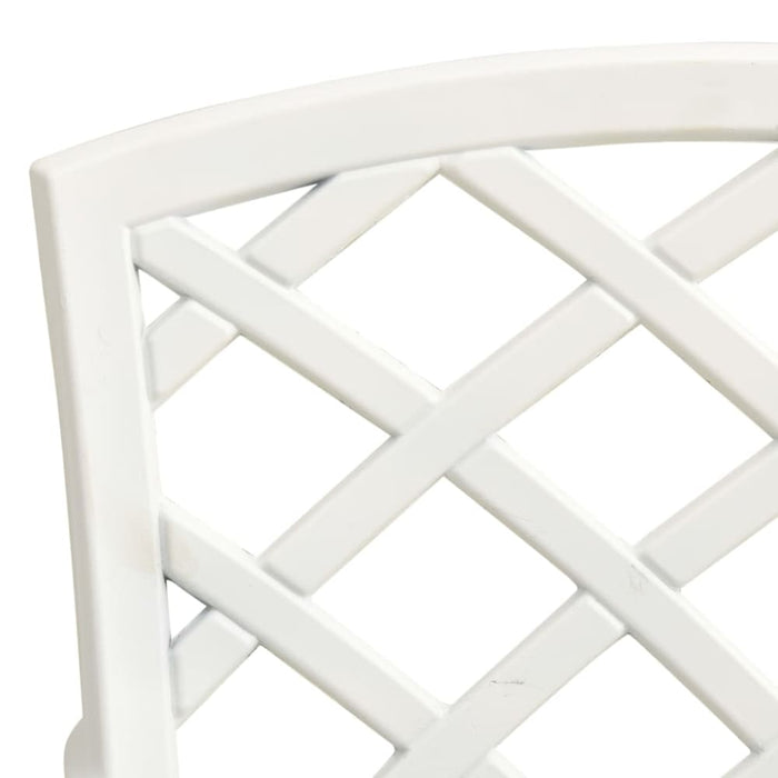 Garden Chairs 4 Pcs Cast Aluminium White Toppip