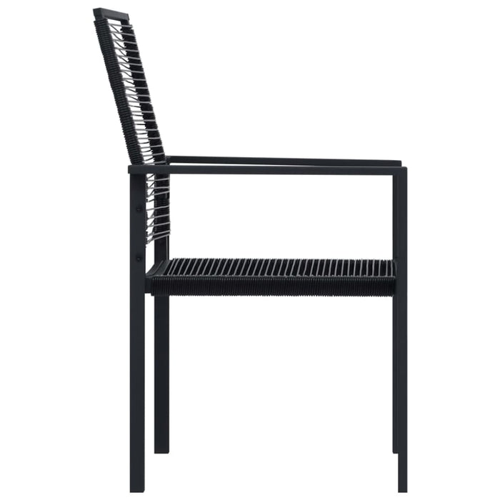 Garden Chairs 4 Pcs Pvc Rattan Black Toxoix