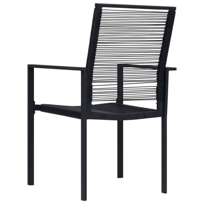 Garden Chairs 4 Pcs Pvc Rattan Black Toxoix