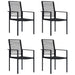 Garden Chairs 4 Pcs Pvc Rattan Black Toxoix