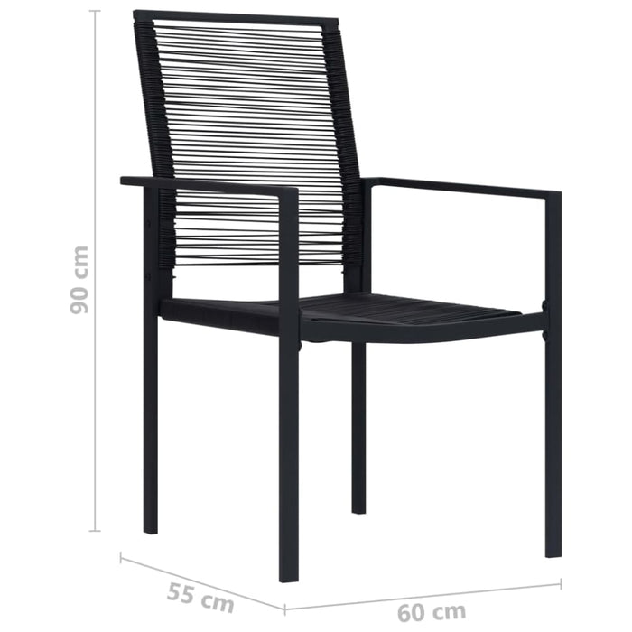 Garden Chairs 4 Pcs Pvc Rattan Black Toxoix