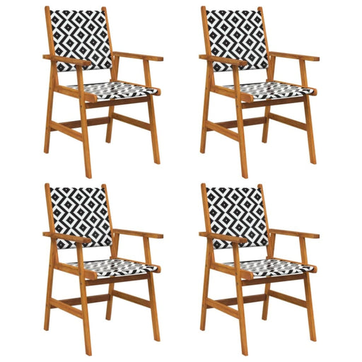 Garden Chairs 4 Pcs Solid Acacia Wood Tbklpkk