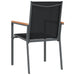 Garden Chairs 6 Pcs Black 55x61.5x90 Cm Textilene And Steel