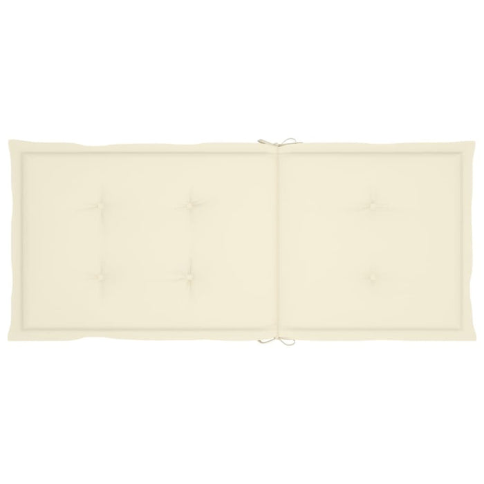 Garden Chairs 6 Pcs with Cream Cushions Solid Teak Wood