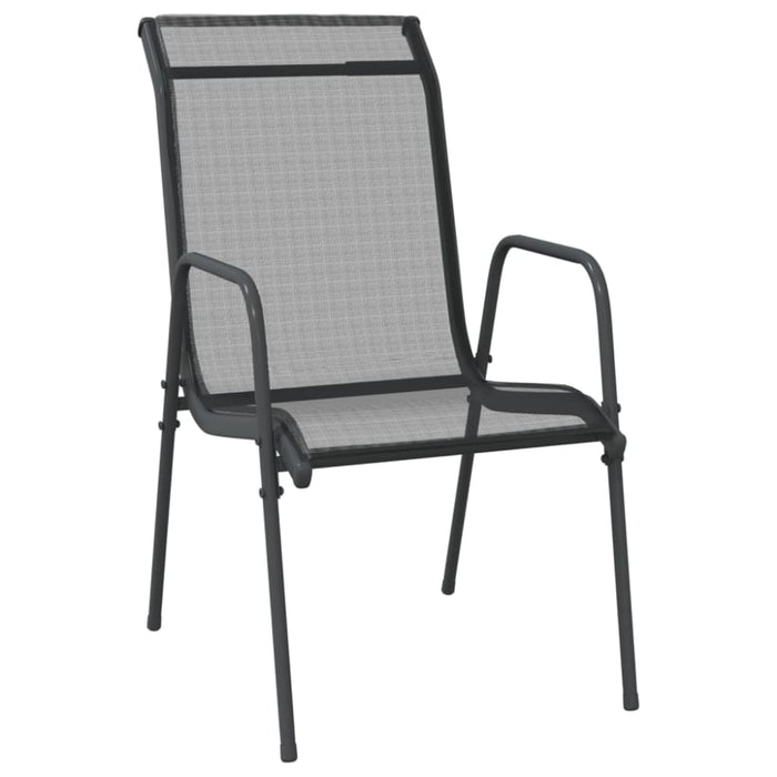Garden Chairs 6 Pcs Steel And Textilene Black Tolnok