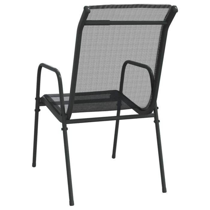 Garden Chairs 6 Pcs Steel And Textilene Black Tolnok