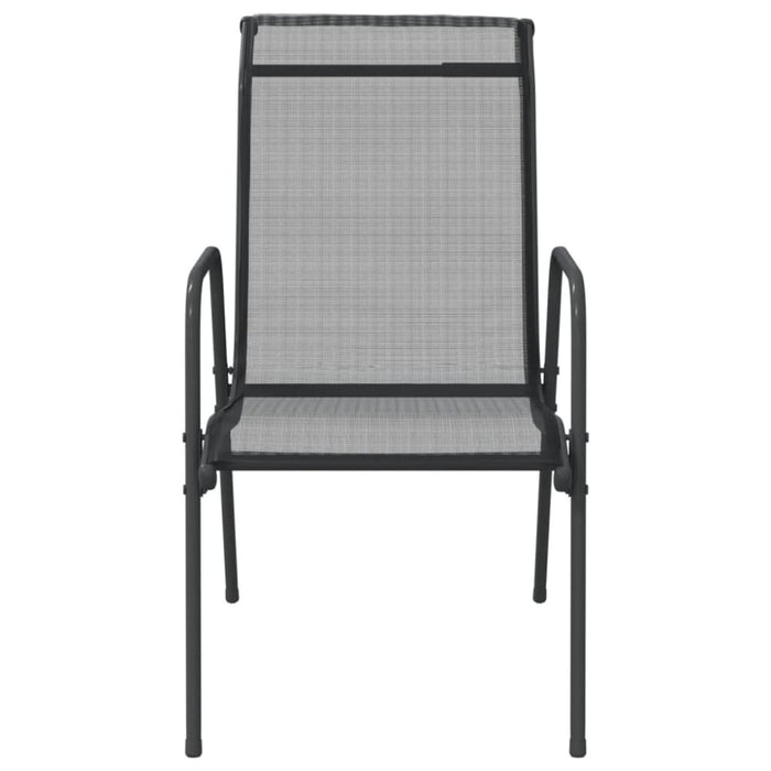 Garden Chairs 6 Pcs Steel And Textilene Black Tolnok