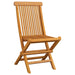 Garden Chairs with Anthracite Cushions 2 Pcs Solid Teak