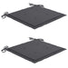 Garden Chairs with Anthracite Cushions 2 Pcs Solid Teak