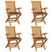 Garden Chairs With Anthracite Cushions 4 Pcs Solid Teak