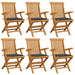 Garden Chairs With Anthracite Cushions 6 Pcs Solid Teak