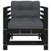 Garden Chairs with Cushions 2 Pcs Black Solid Wood Pine