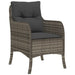 Garden Chairs With Cushions 2 Pcs Grey Poly Rattan Tlpoai