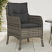 Garden Chairs With Cushions 2 Pcs Grey Poly Rattan Tlpoai