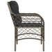 Garden Chairs With Cushions 2 Pcs Grey Poly Rattan Tlpopp
