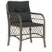 Garden Chairs With Cushions 2 Pcs Grey Poly Rattan Tlpopp