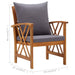 Garden Chairs with Cushions 2 Pcs Solid Acacia Wood Tobxln