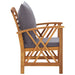 Garden Chairs with Cushions 2 Pcs Solid Acacia Wood Tobxln