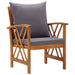 Garden Chairs with Cushions 2 Pcs Solid Acacia Wood Tobxln