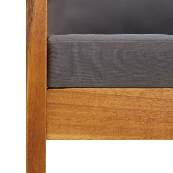 Garden Chairs with Cushions 2 Pcs Solid Acacia Wood Tobxln