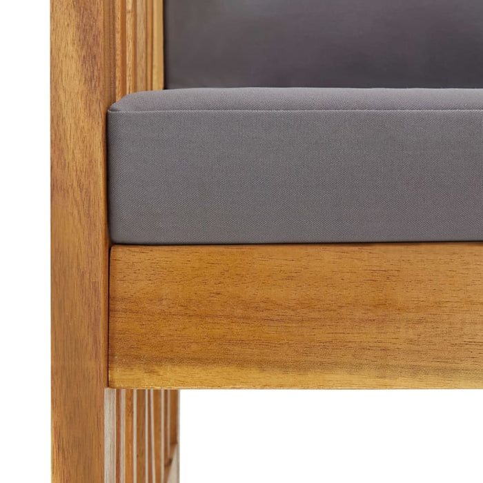 Garden Chairs with Cushions 2 Pcs Solid Acacia Wood Tobxpn