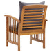 Garden Chairs with Cushions 2 Pcs Solid Acacia Wood Tobxpn