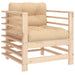 Garden Chairs with Cushions 2 Pcs Solid Wood Pine Nxplia