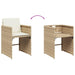Garden Chairs with Cushions 4 Pcs Beige Poly Rattan Tlakni