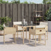 Garden Chairs with Cushions 4 Pcs Beige Poly Rattan Tlpbba