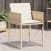Garden Chairs with Cushions 4 Pcs Beige Poly Rattan Tlpbba