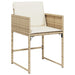 Garden Chairs with Cushions 4 Pcs Beige Poly Rattan Tlpbba