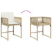 Garden Chairs With Cushions 4 Pcs Beige Poly Rattan Tlpbxo