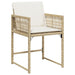 Garden Chairs With Cushions 4 Pcs Beige Poly Rattan Tlpbxo