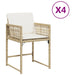 Garden Chairs With Cushions 4 Pcs Beige Poly Rattan Tlpbxo