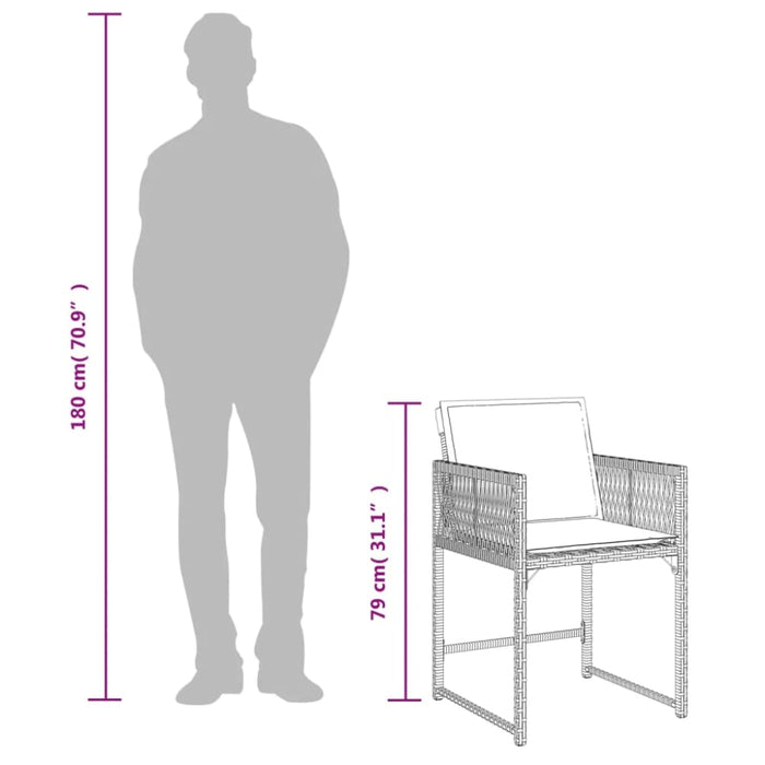 Garden Chairs With Cushions 4 Pcs Beige Poly Rattan Tlpbxo