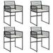 Garden Chairs With Cushions 4 Pcs Black Poly Rattan Abbnpip