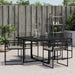 Garden Chairs With Cushions 4 Pcs Black Poly Rattan Abbnpip