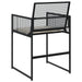 Garden Chairs With Cushions 4 Pcs Black Poly Rattan Abbnpip