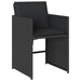 Garden Chairs with Cushions 4 Pcs Black Poly Rattan Tlakna