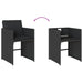 Garden Chairs with Cushions 4 Pcs Black Poly Rattan Tlakna