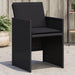 Garden Chairs with Cushions 4 Pcs Black Poly Rattan Tlaktt