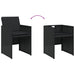 Garden Chairs with Cushions 4 Pcs Black Poly Rattan Tlaktt