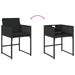 Garden Chairs with Cushions 4 Pcs Black Poly Rattan Tlpbbo